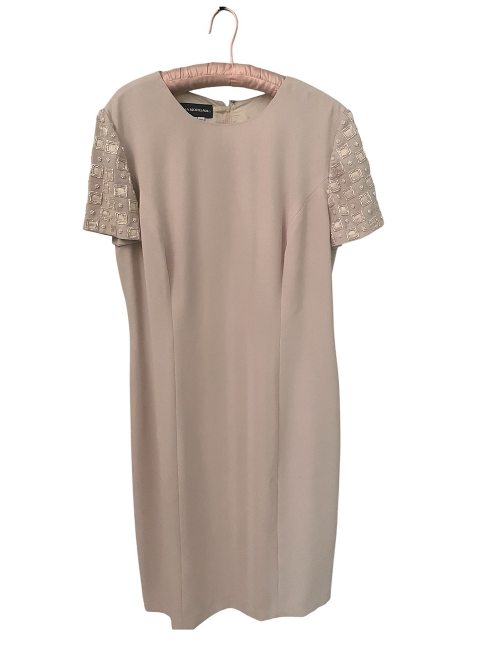 Donna Morgan cream short sleeve classic stunning dress size 12